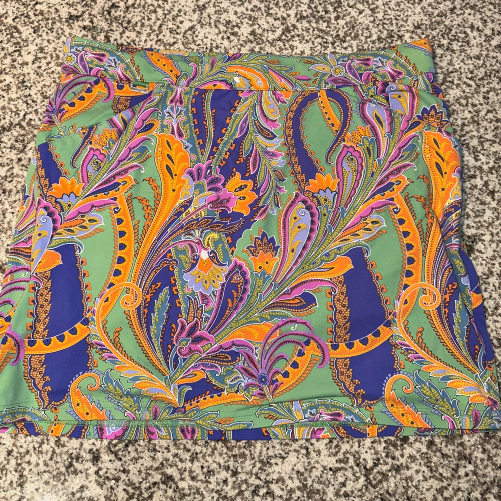 Ralph Lauren Green Paisley Skirt